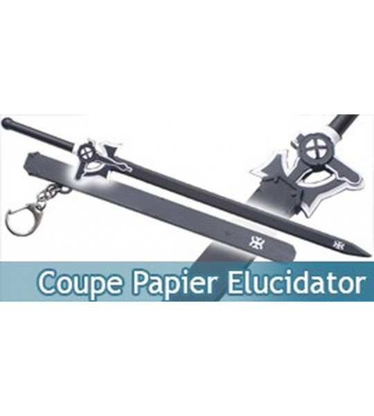 Coupe Papier Elucidator Epee Noir 21,5cm Ouvre Lettre