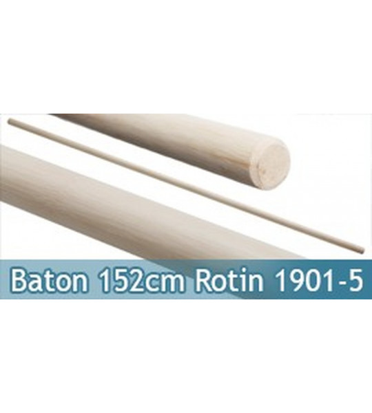 Baton Entrainement Blanc 152cm Bois Rotin 370grs 1901-5