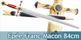 Epee Franc Macon Rouge Une Main + Fourreau