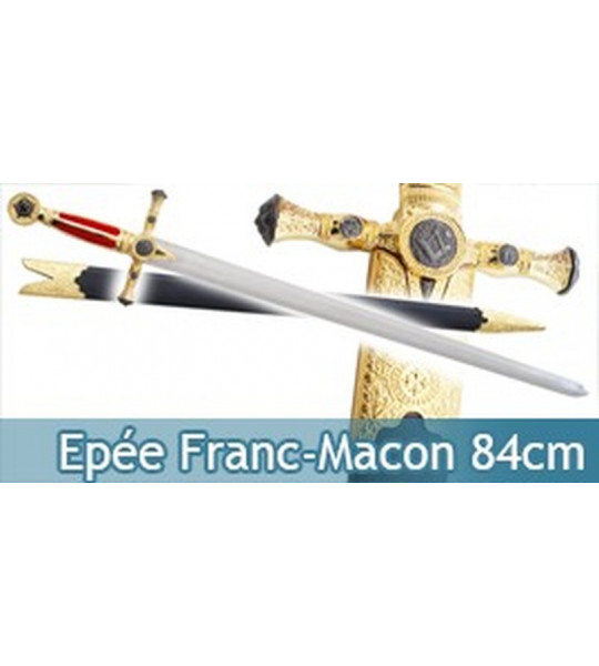 Epee Franc Macon Rouge Une Main + Fourreau