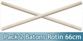 Set 2 Batons en Kali Arts Martiaux Bois 66cm 1905X2