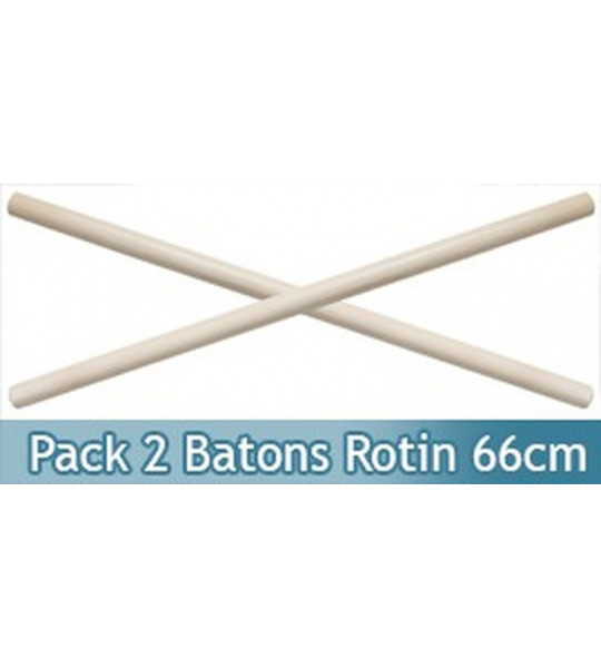 Set 2 Batons en Kali Arts Martiaux Bois 66cm 1905X2