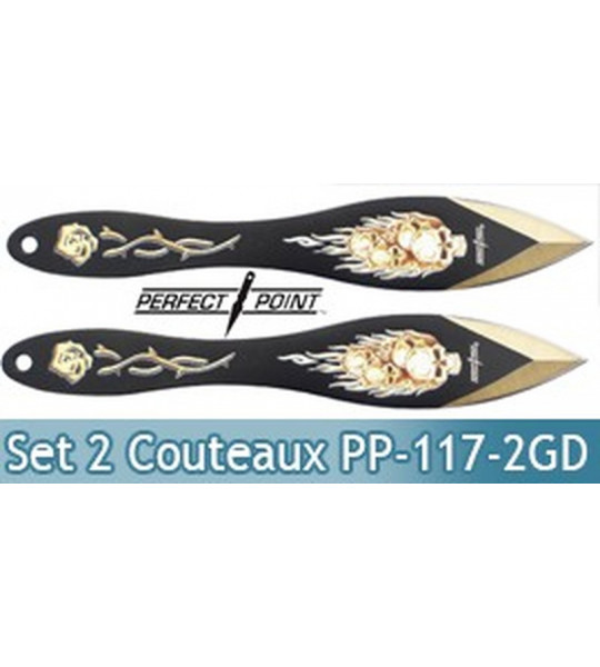 Set 2 Couteaux de Lancer Death Gold Edition PP-117-2GD