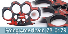 Poing Americain Acier Death Red  ZB-017R
