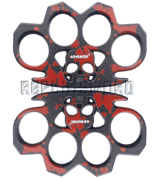 Set 2 Poing Americain Acier Death Red ZB-017RX2 Set 2 Poing Americain Acier Death Red ZB-017RX2