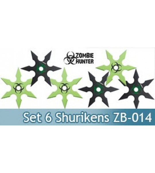 Set 6 Shurikens Zombie Hunter ZB-014 Etoiles