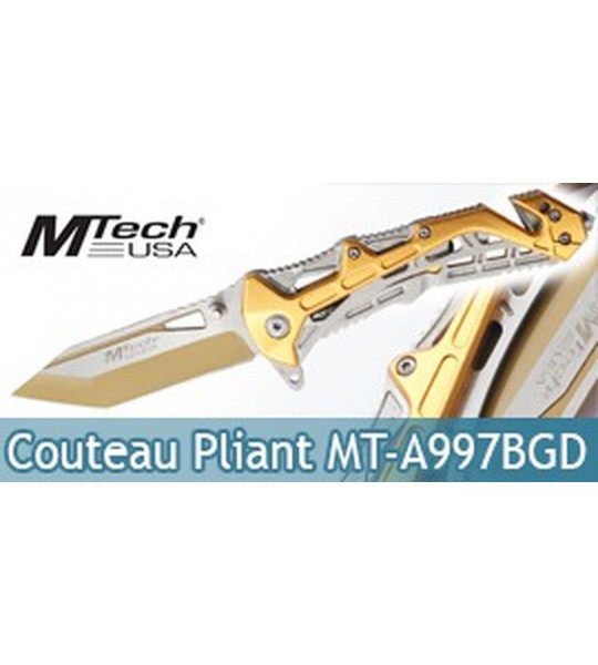 Couteau Pliant Gold Edition Mtech USA MT-A997BGD