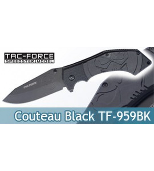 Couteau Pliant Black Edition Tac Force TF-959BK