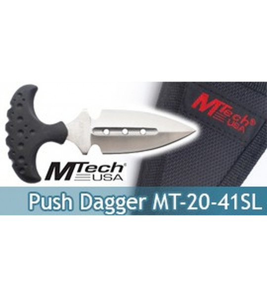 Couteau Push Dagger Tactique Silver MT-20-41SL