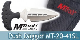 Couteau Push Dagger Tactique Silver MT-20-41SL