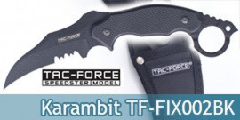 Couteau Karambit Lame Fixe Poignard Tac Force TF-FIX002BK