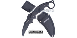 Couteau Karambit Lame Fixe Poignard Tac Force TF-FIX002BK