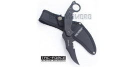 Couteau Karambit Lame Fixe Poignard Tac Force TF-FIX002BK