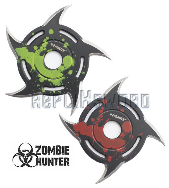 Set 2 Shurikens Circulaire Etoile Zombie Hunter ZB-105-2