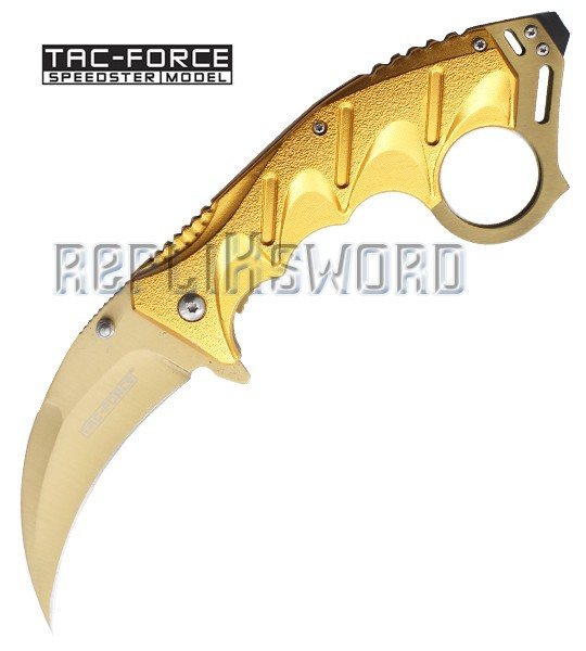 Couteau Pliant Karambit Gold Tac Force TF-957GD Couteau Pliant Karambit Gold Tac Force TF-957GD