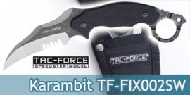 Couteau Karambit Lame Fixe Tac Force TF-FIX002SW