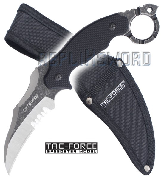 Couteau Karambit Lame Fixe Poignard Tac Force TF-FIX002SW