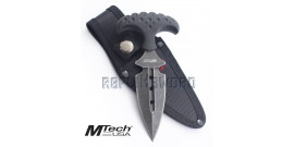 Couteau Push Dagger Tactique Black MT-20-41BK