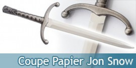 Coupe Papier Jon Snow Ouvre Lettre Epee + Support Acier