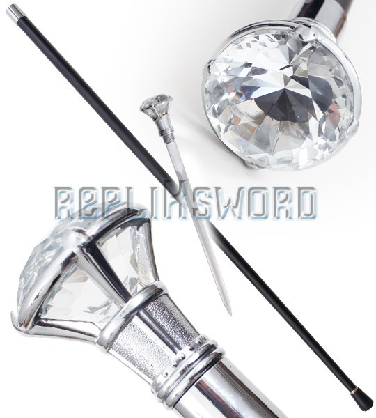 Canne Epee Diamant Fantasy de Marche Gentlemen