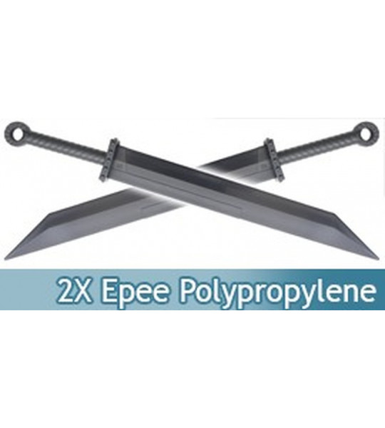 Lot 2 Epees Polypropylene Sabre Entrainement E476-PPXV2
