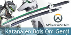 Katana en Bois Oni Genji Ninja Overwatch Epee Dragon Blade Sabre