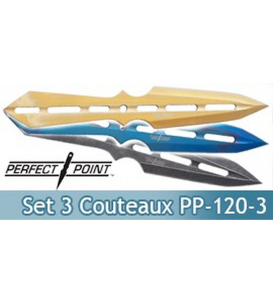 Set 3 Couteaux de Lancer Perfect Point PP-120-3