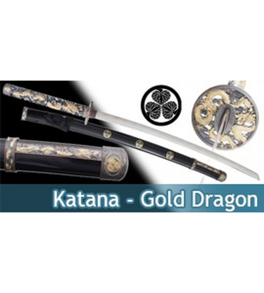 Katana Decoration Gold Dragon Epee Sabre