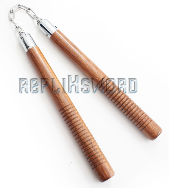 Nunchaku Bois Arts Martiaux Chaine Acier Nunchaku Bois Arts Martiaux Chaine Acier