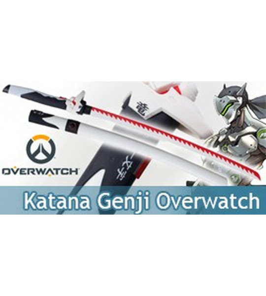 Katana en Bois Oni Genji Ninja Overwatch Epee Dragon Blanc