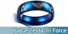 Bague Zelda Anneau Tri Force Link Bijoux Bleu