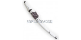 Katana Japonais Blanc Decoration Epee Sabre Replique