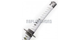 Katana Japonais Blanc Decoration Epee Sabre Replique