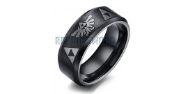 Bague Zelda Anneau Tri Force Link Bijoux Noir