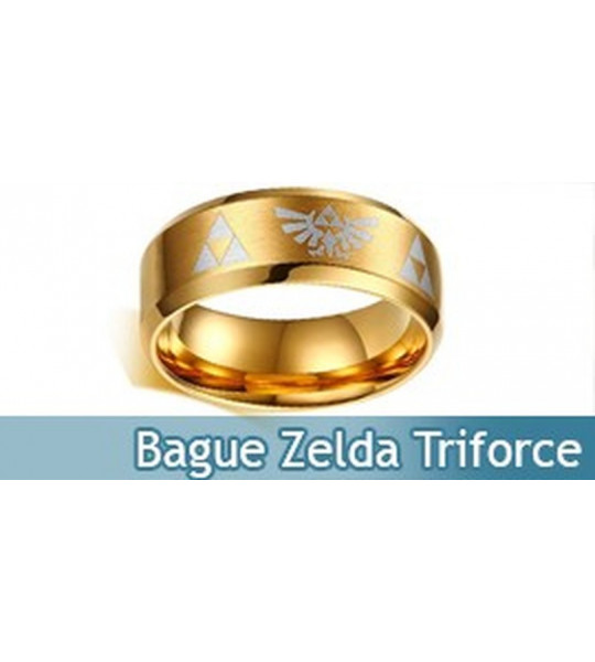 Bague Zelda Anneau Tri Force Link Bijoux Doré
