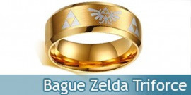 Bague Zelda Anneau Tri Force Link Bijoux Doré