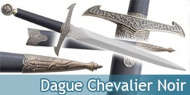 Dague Medievale Chevalier Noir Couteau