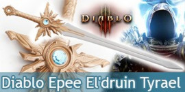 Diablo III Epee El'druin Tyrael Réplique en Acier