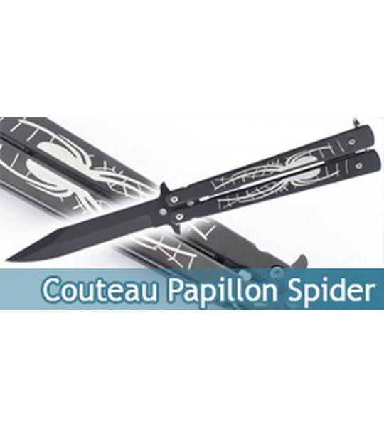 Couteau Papillon Black Spider 800