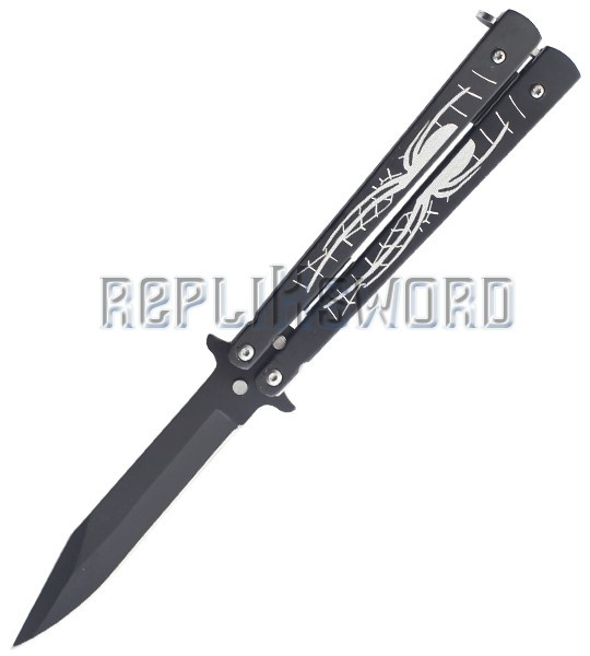 Couteau Papillon Black Spider 800