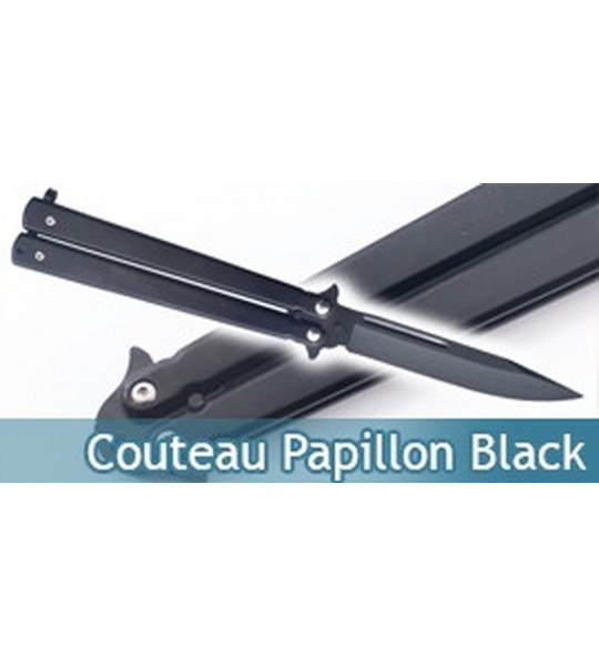 Couteau Papillon Tout en Acier All Black Edition 215