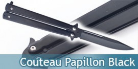 Couteau Papillon Tout en Acier All Black Edition 215