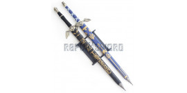 Lot 2 Epees Link Zelda Black et Blue + Support