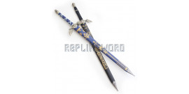 Lot 2 Epees Link Zelda Black et Blue + Support