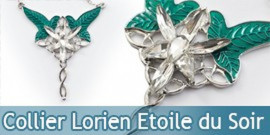 Bijou Etoile du Soir Lorien Le Seigneur des Anneaux Collier