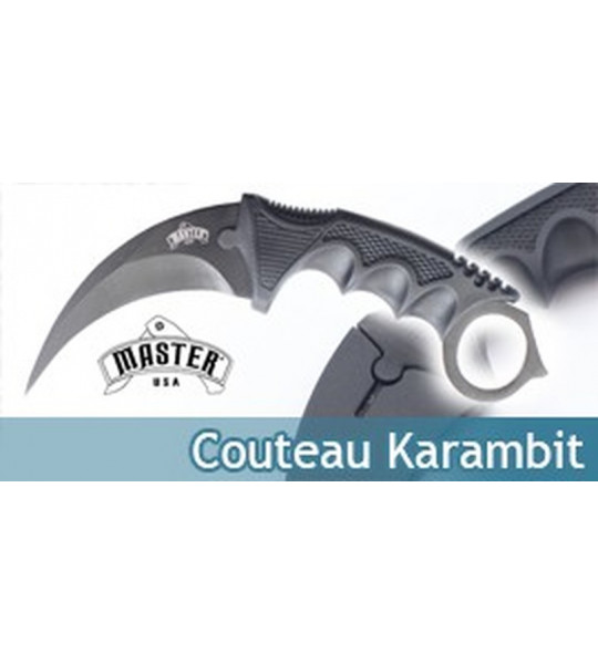 Couteau Karambit Lame Fixe Noire