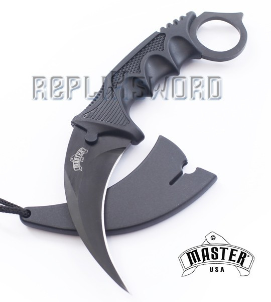 Couteau Karambit Lame Fixe Noire