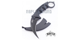 Couteau Karambit Lame Fixe Noire