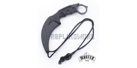 Couteau Karambit Lame Fixe Noire