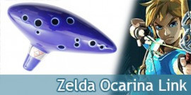 Zelda Ocarina du Temps Flute en Céramique Link